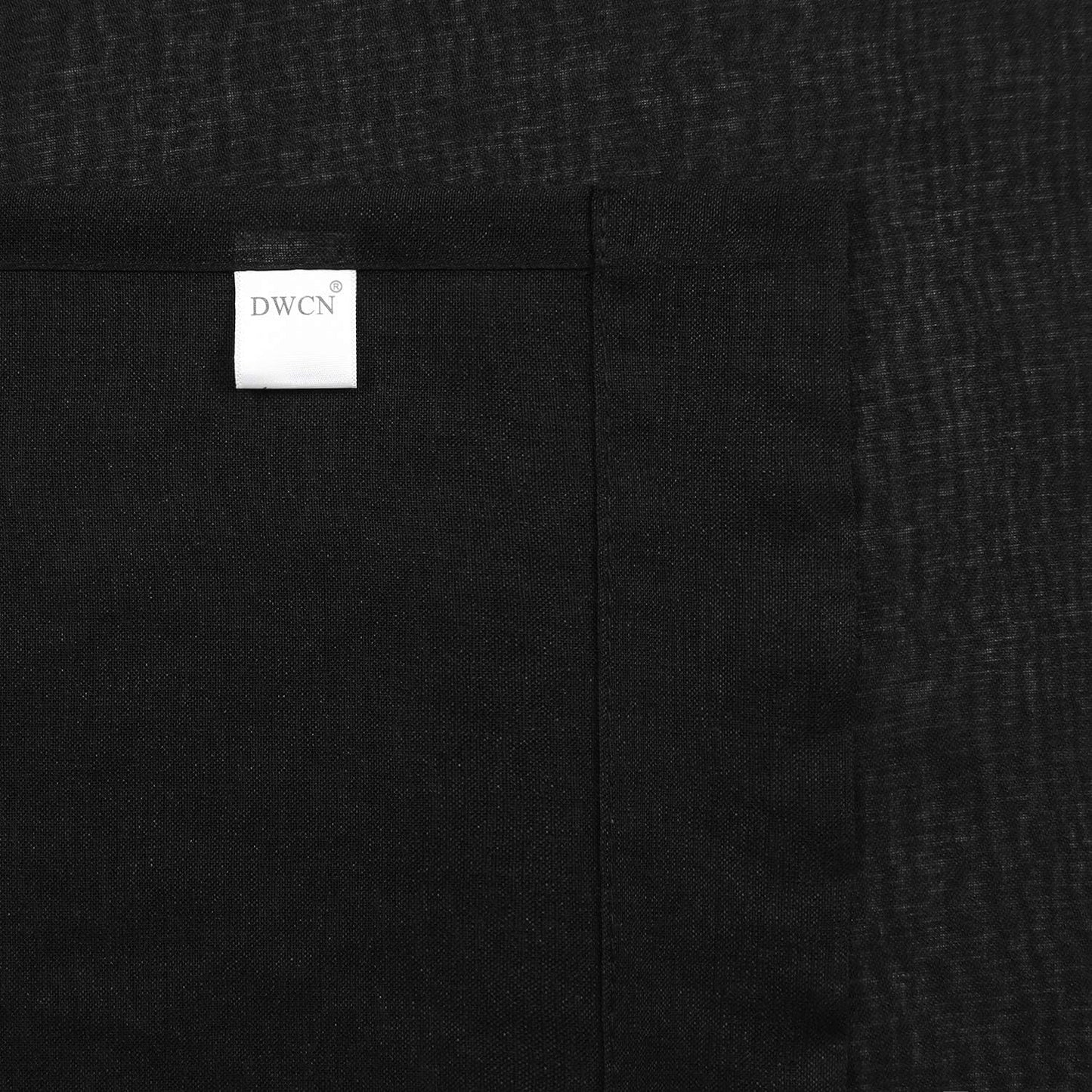 Sheer Curtains Faux Linen Grommet Window Curtain Voile Sheer Drapes for Living Room and Funeral/Gothic Wedding Set of 2 Panels 52 X 72 Inch Long, Black