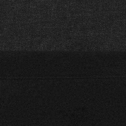 Sheer Curtains Faux Linen Grommet Window Curtain Voile Sheer Drapes for Living Room and Funeral/Gothic Wedding Set of 2 Panels 52 X 72 Inch Long, Black